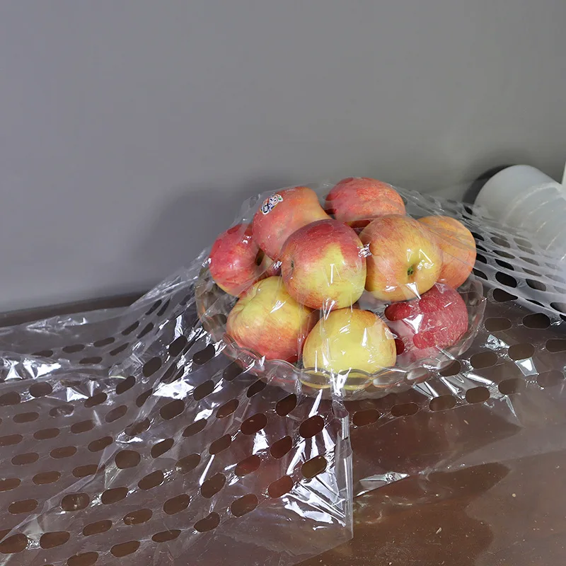 Customize Breathable Transparent PE Plastic Pallet Vented Stretch Film Vented Pallet Wrap Roll for Vegetable Fruit Packaging