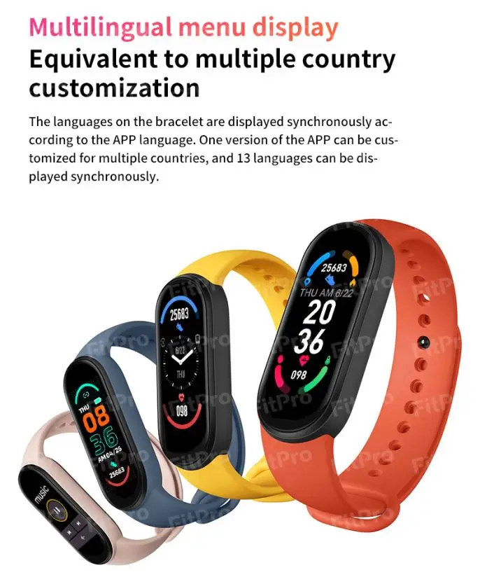 M6 Smart Watch Wholesale M6 Fitness Tracker OLED Display Heart Rate Monitor Waterproof Sport Bracelet Activity Tracker Wristband