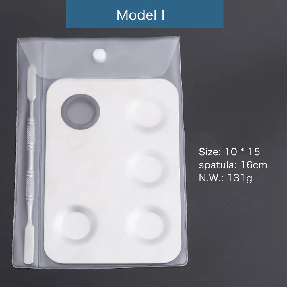 Новинка 2020, косметика разных форм, палитра из нержавеющей стали для смешивания макияжа с лопаткой и отверстиями, частная этикетка