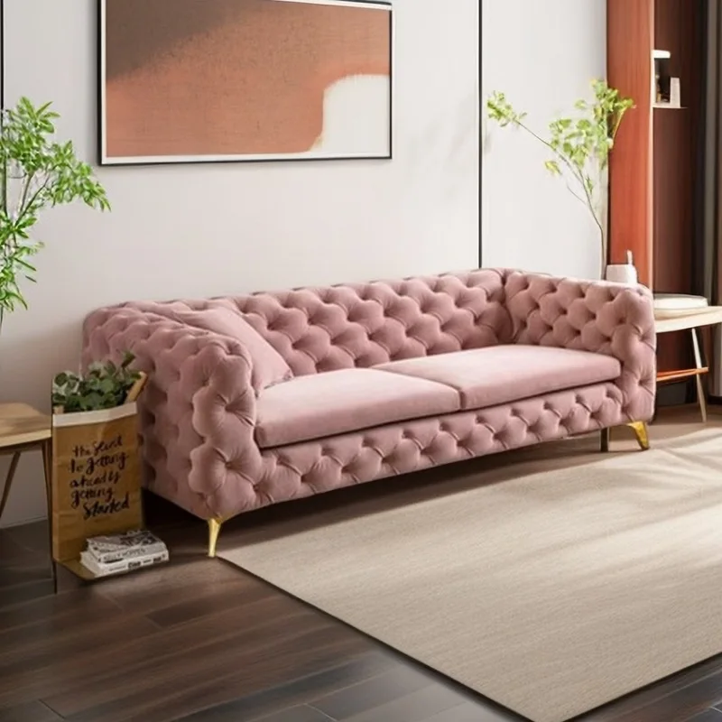 Modern Velvet Green Chesterfield Sofa Luxury Fabric Couch Modular Sofa Sectional