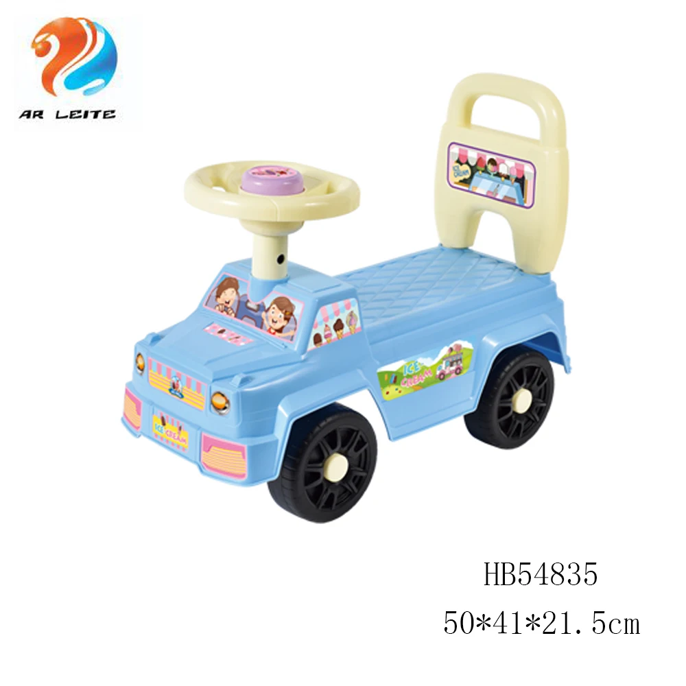Wholesale Good-Looking And Care Style Plastic Ice Cream Foot Push Sliding Car Baby Ride On Car Toy For Kids