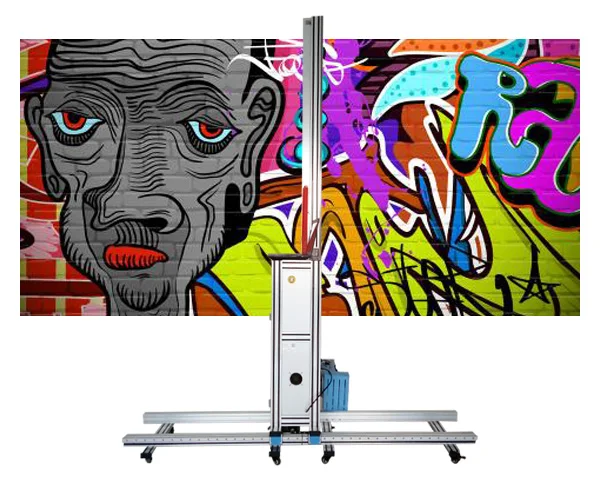 MJ-2000X UV 3D Wall Printer Machine Printing On Uneven Wall High Quality Wheel/Rail Robot Printer