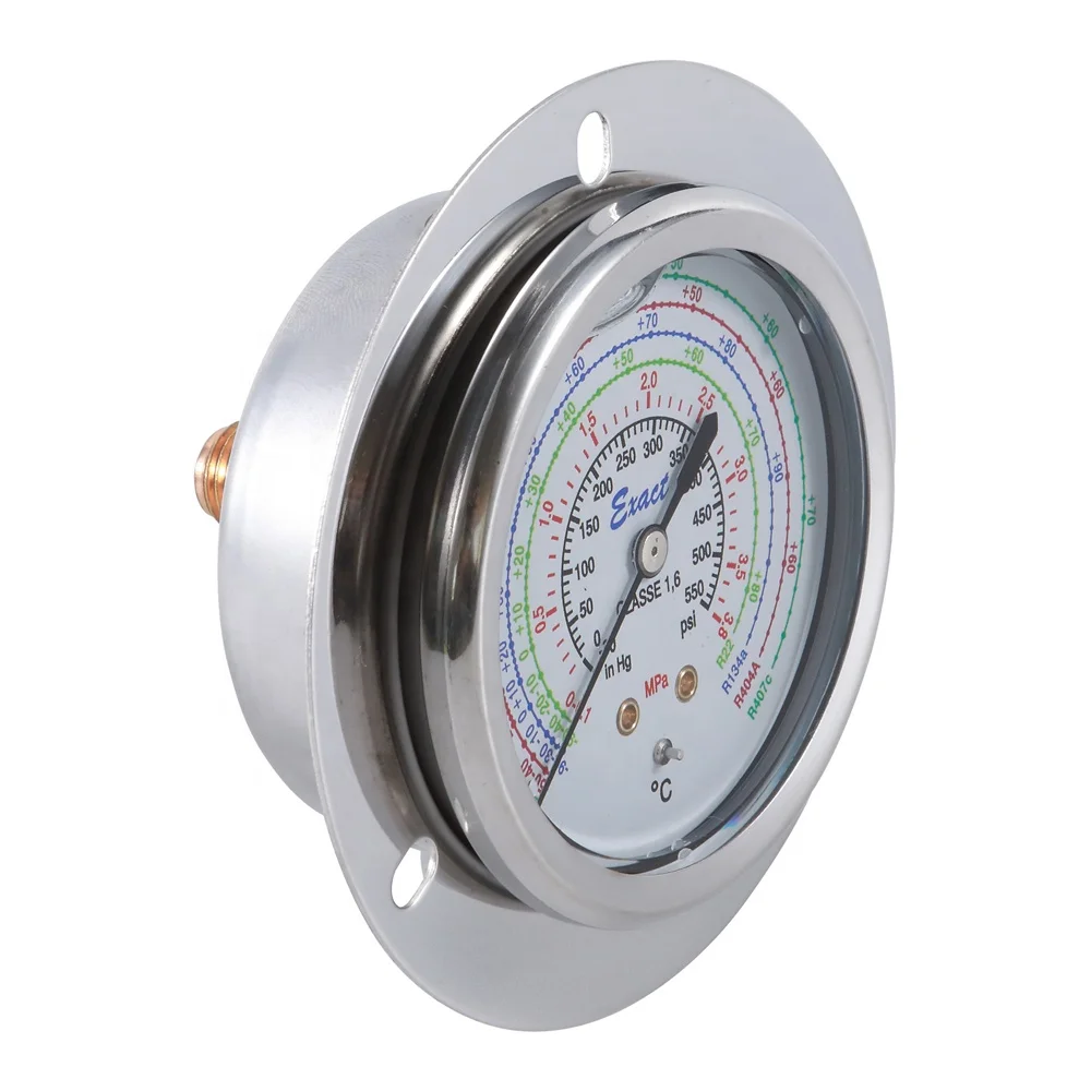 All Stainless Steel Refrigeration Pressure Gauges for freon refrigeration