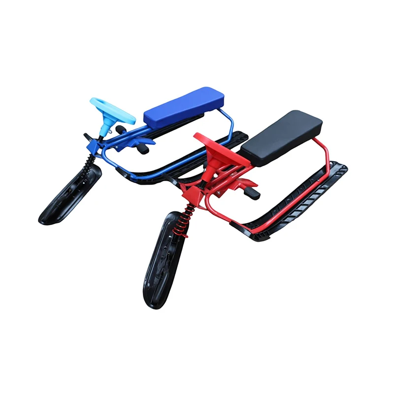 Factory wholesale snow scooters with steering wheels kids plastic sled cars snowmobiles