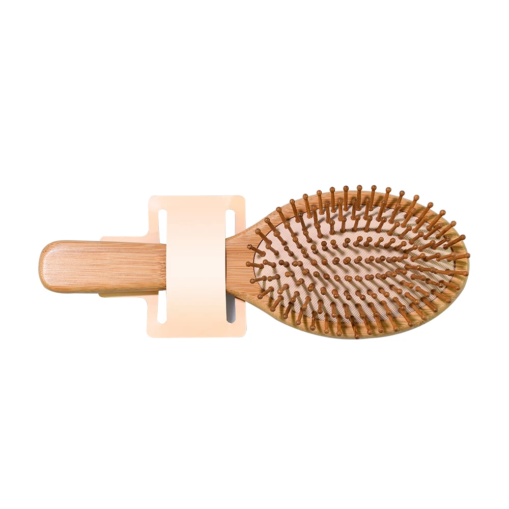 Natural Wooden Bamboo Paddle Hair Brush and Comb Set Eco Friendly Hairbrush for Women Men and Kids
