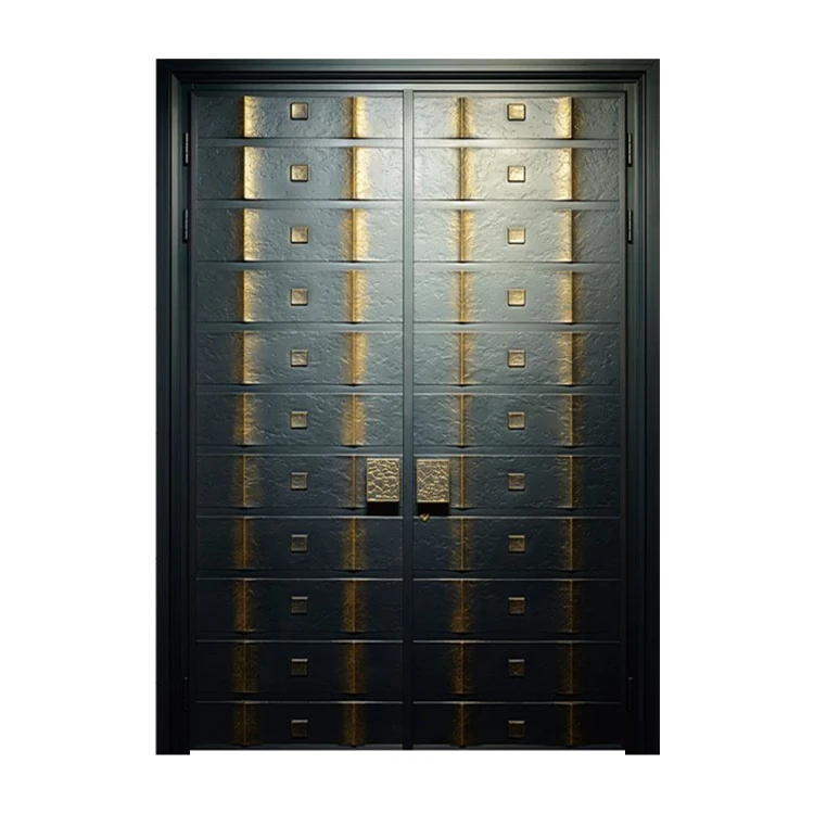 Wholesale Price Double Front Entrance Doors Anti-theft Armorded Door for Villa