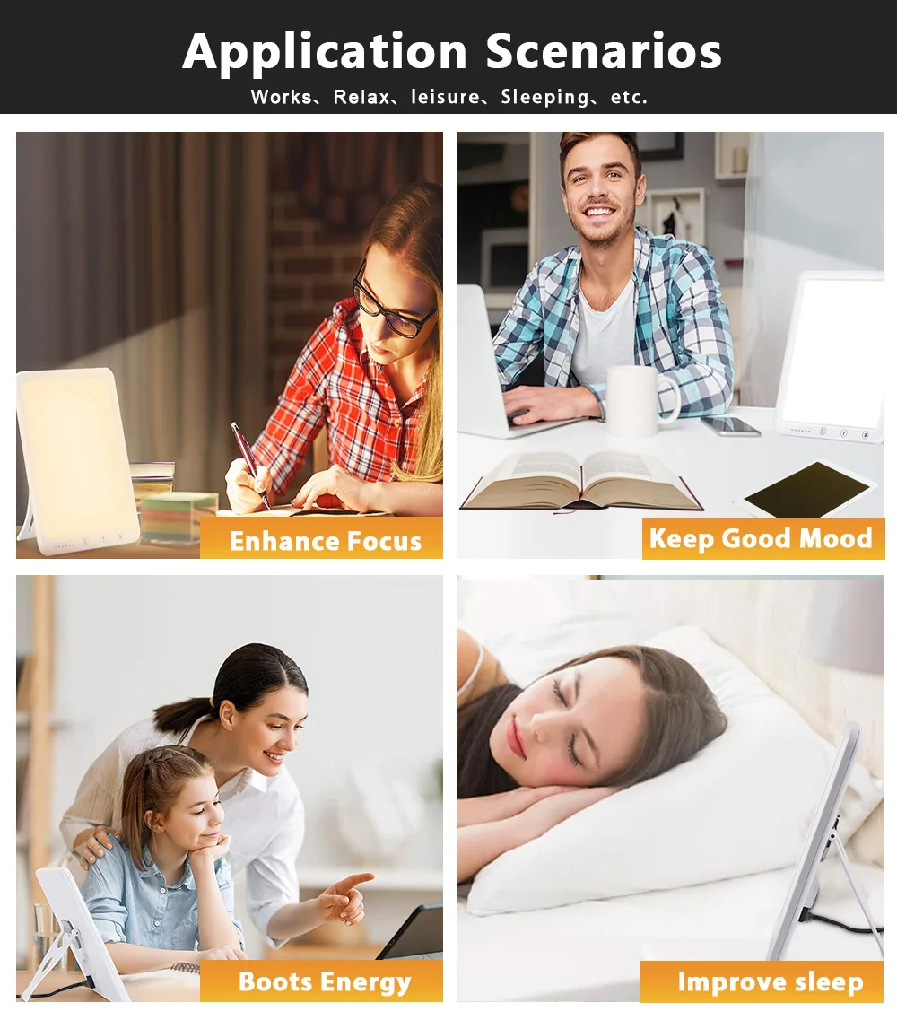 6500 K color temperature  JSK-40 LED daylight plus bright sad light therapy lamp