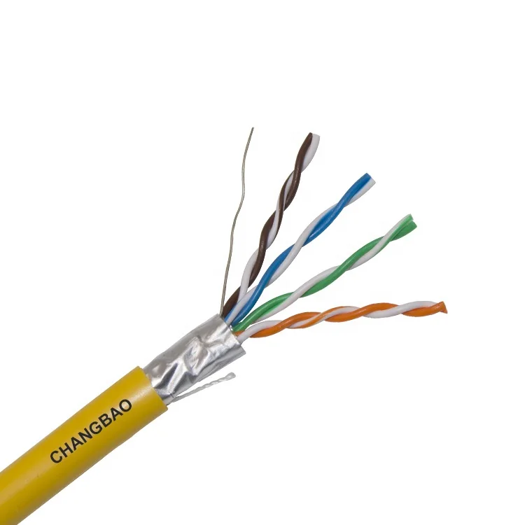 CHANGBAO Best Price 4Pairs 24AWG Copper Network Shield Cat5e Ftp Lan Cable
