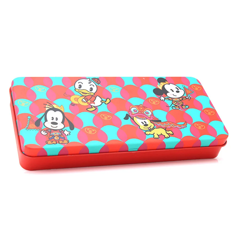 Rectangle Tin Box Cartoon pencil Case Hanged Metal Tin Box Can Pen Tin Box  with Cover For Candy Biscuit Metal Packaging