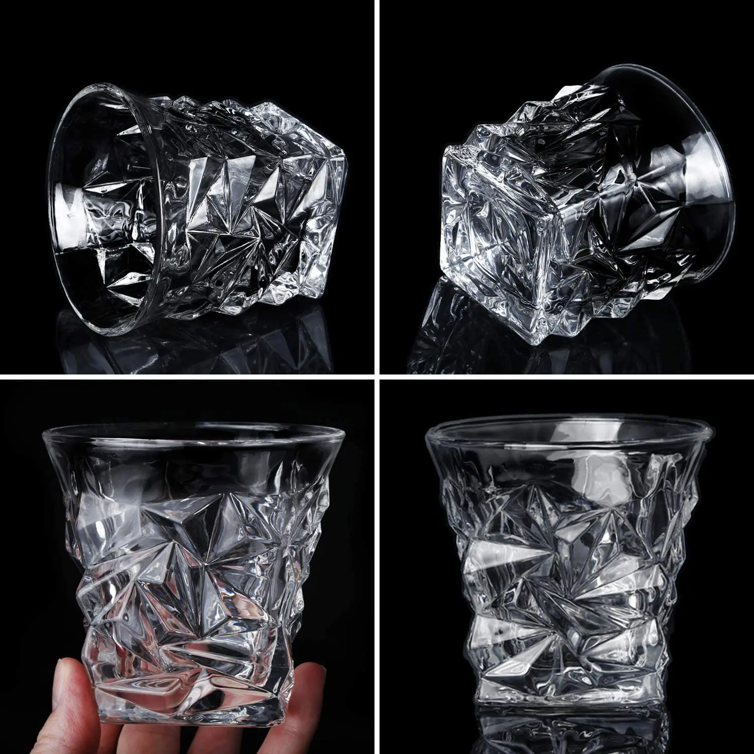 Wholesale new design bohemia 700ml glass whiskey decanter set gift box