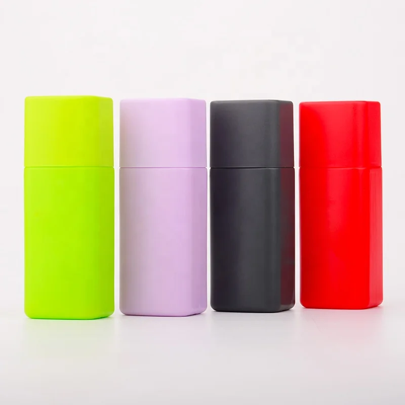 Plastic Color 50gr 100ml Baby Powder Hair Growth Use Feet Powder Loose Powder Bottle Packaging Square HDPE Bottle with Cover