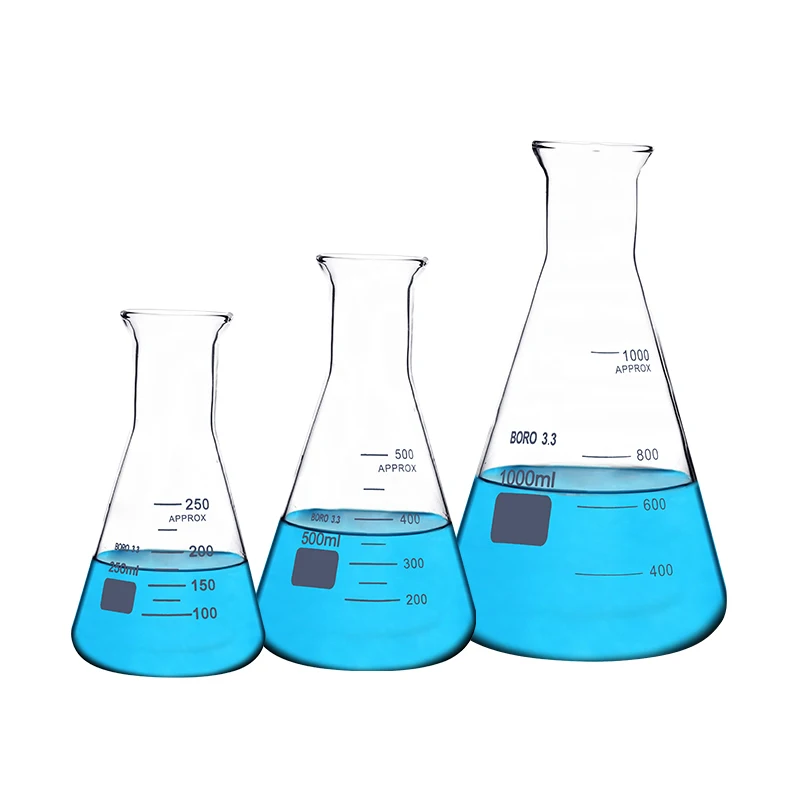 
High-temperature processing clear glass conical flask laboratory conical flask Erlenmeyer Flask 