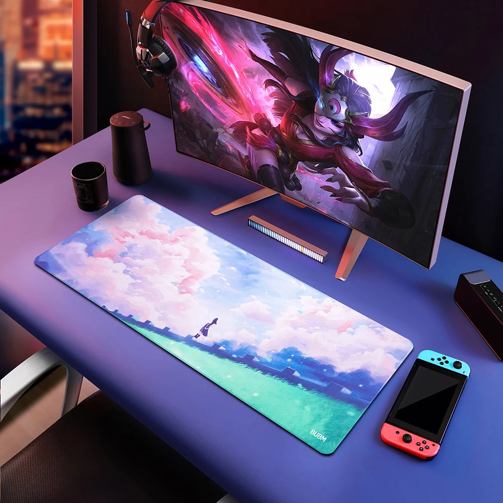 BUBM Black Waterproof Cloth Custom Logo Keyboard Pad Big Size Large Anime Gaming Mouse Pad