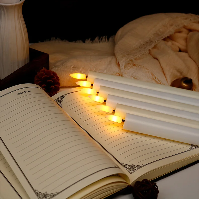 Support Customization Simple Dinner Decoration Bright Candle Led Light No Fire Reusable Long Pole LED Candle