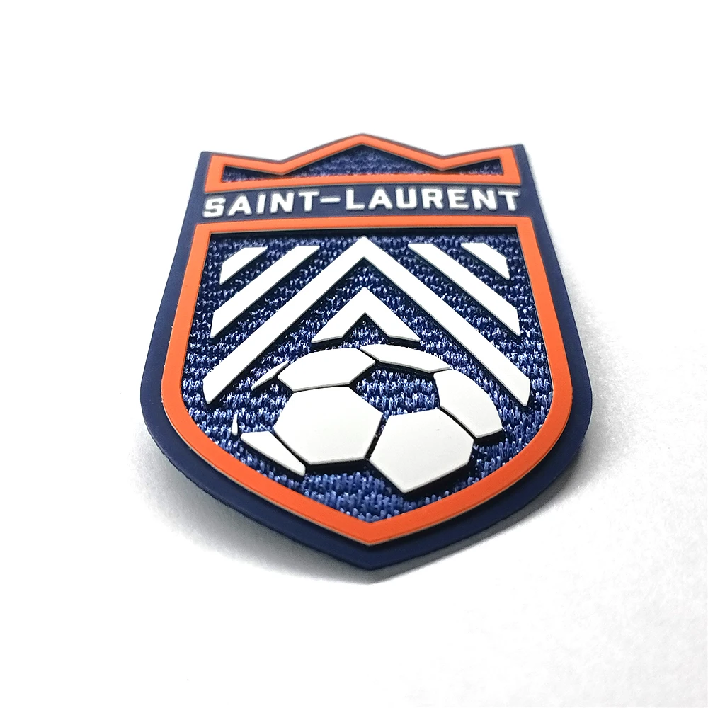Iron on patch heat transfer custom 3d logo silicone transfers tatami badge patch with mesh background fabric heat press badges