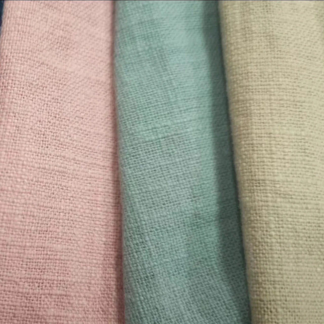 Ramie/cotton fabric in stock.Hot selling hemp two-tone chambray style colorful cotton soft yarn dyed slub linen shirting fabric