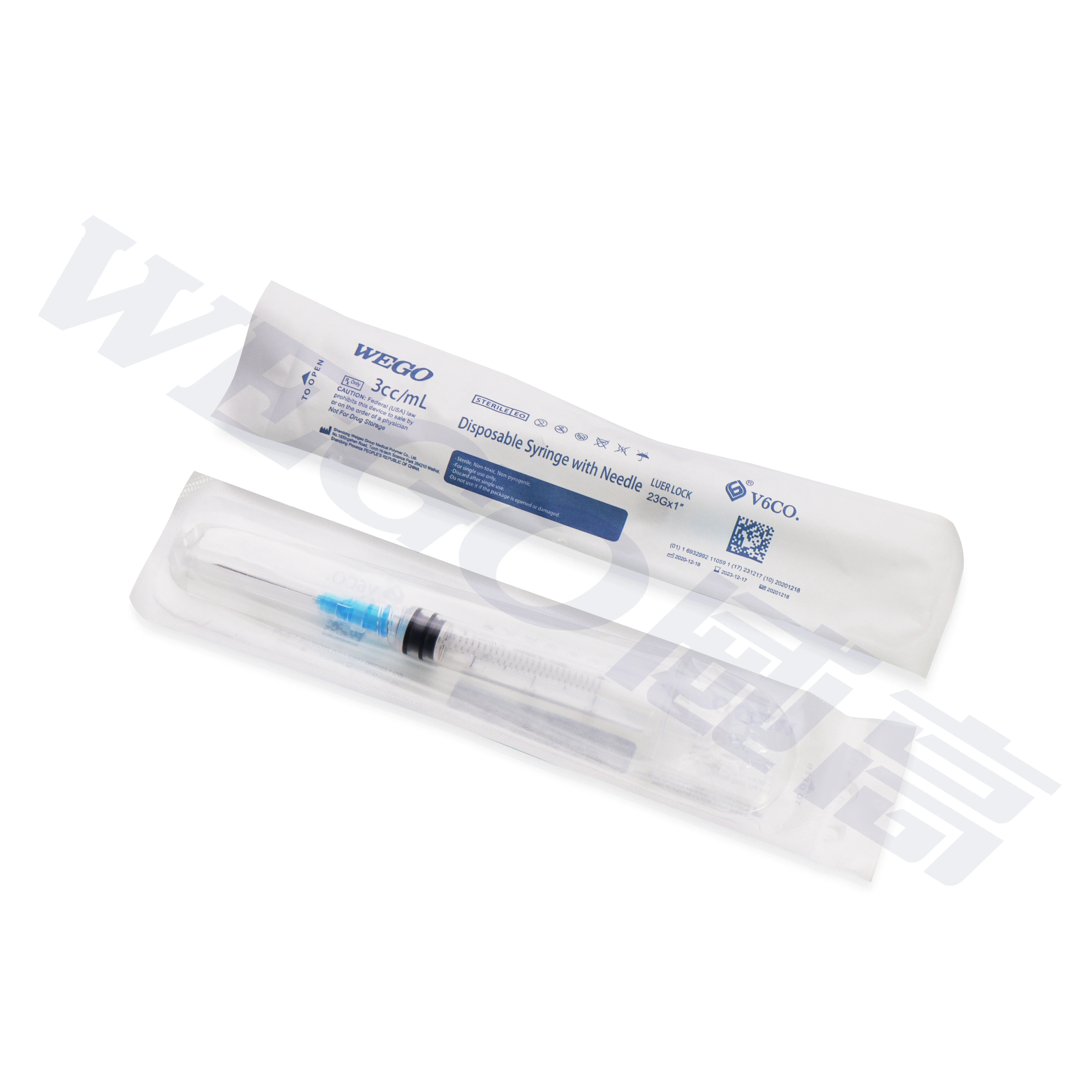 Luer Lock Luer Slip Disposable Syringe CE Approved Medical 20ml Injection & Puncture Instrument EOS PE Bag or Blister Bag