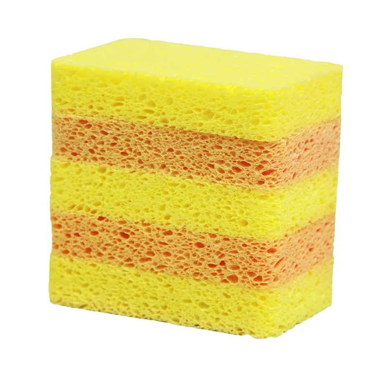 wholesale wood pulp Cellulose sponges eco-friendly biodegradable dish washing cleaning honey comb soft sponge for kitchen