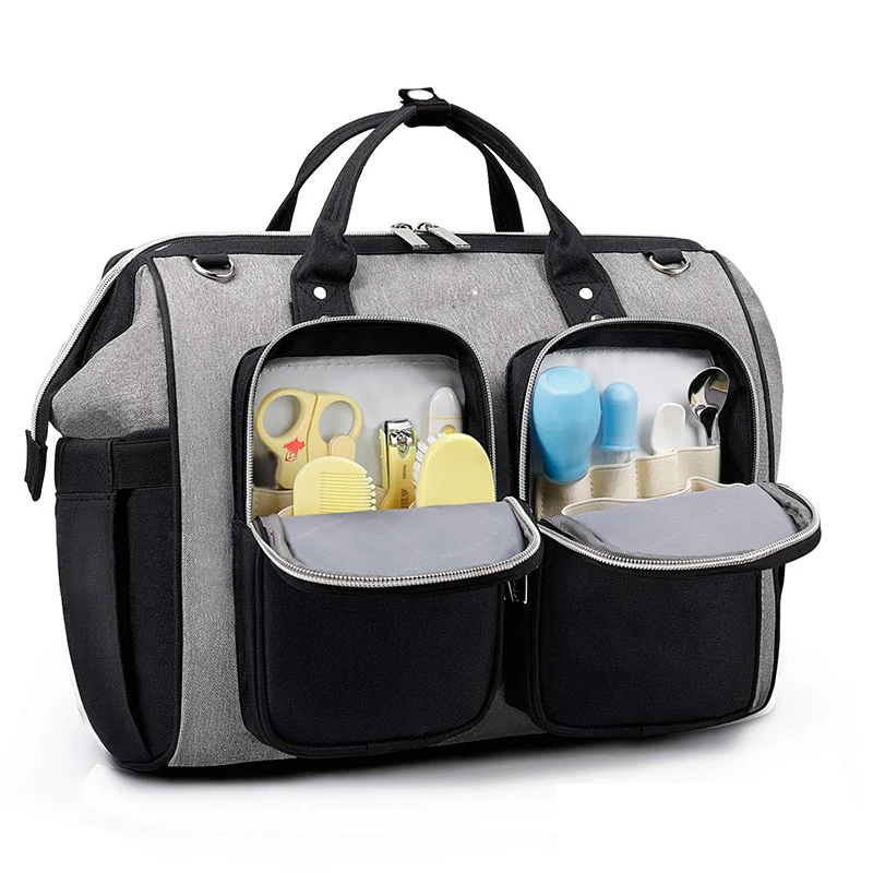 Diaper Bag Tote With Stroller Straps And Changing Pad Nappy Backpack