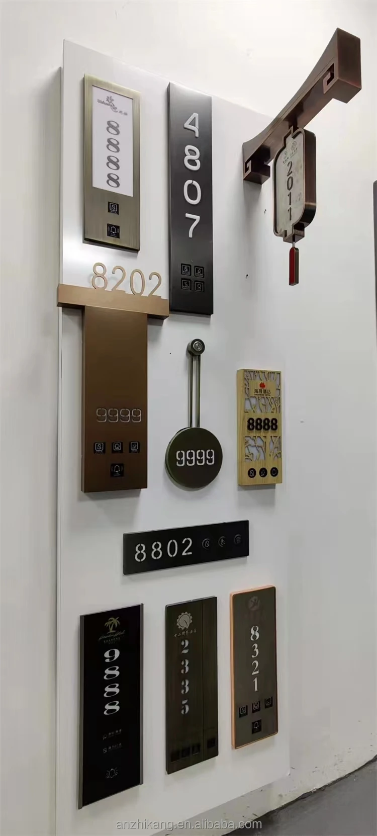 ANZHIK factory supply D3-TY-H Digital Room Door Number and Plate for Hotel, Apartment and House