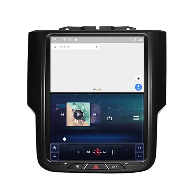 Tesla Style Vertical Screen Car GPS Navigation Android Car Video DVD Player For Dodge RAM 2013-2018 Car Radio