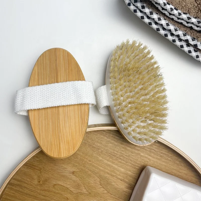 China Best High Quality Eco Friendly Natural Bamboo Dry Skin Body Spa Bath Brush