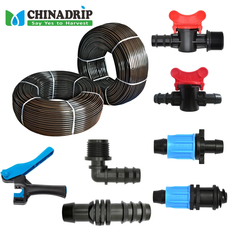 drip tape irrigation drip pipe fittings pipe with pressure compensated dripper inside for farm irrigation system