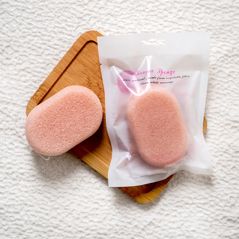 100% Natural  Konjac Sponge Wholesale Natural Organic Thin New Walnut Face Facial  Konjac Sponge