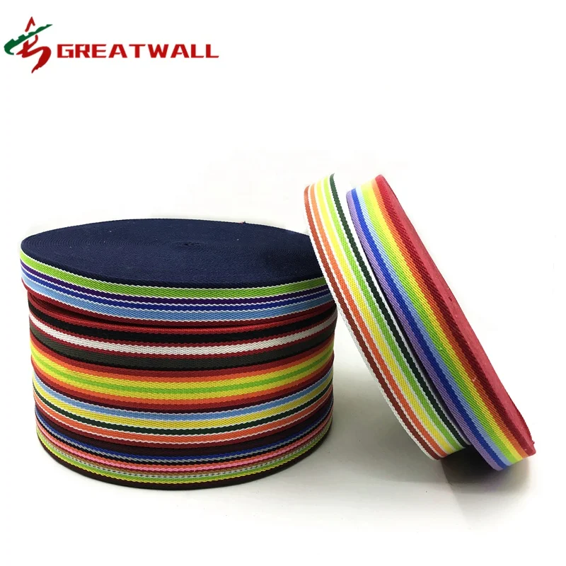 China Factory Supply Customized Webbing Tape Roll Woven Polyester Cotton Nylon Jacquard Webbing Strap