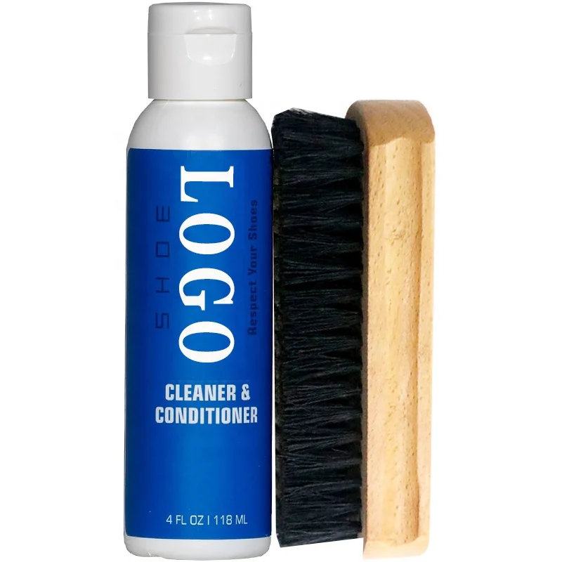 Wood Miracle Shoe Cleaner Kit with Bottle and Brush For Fabric Cleaner For Leather, Whites, Suede and Nubuck Sneakers