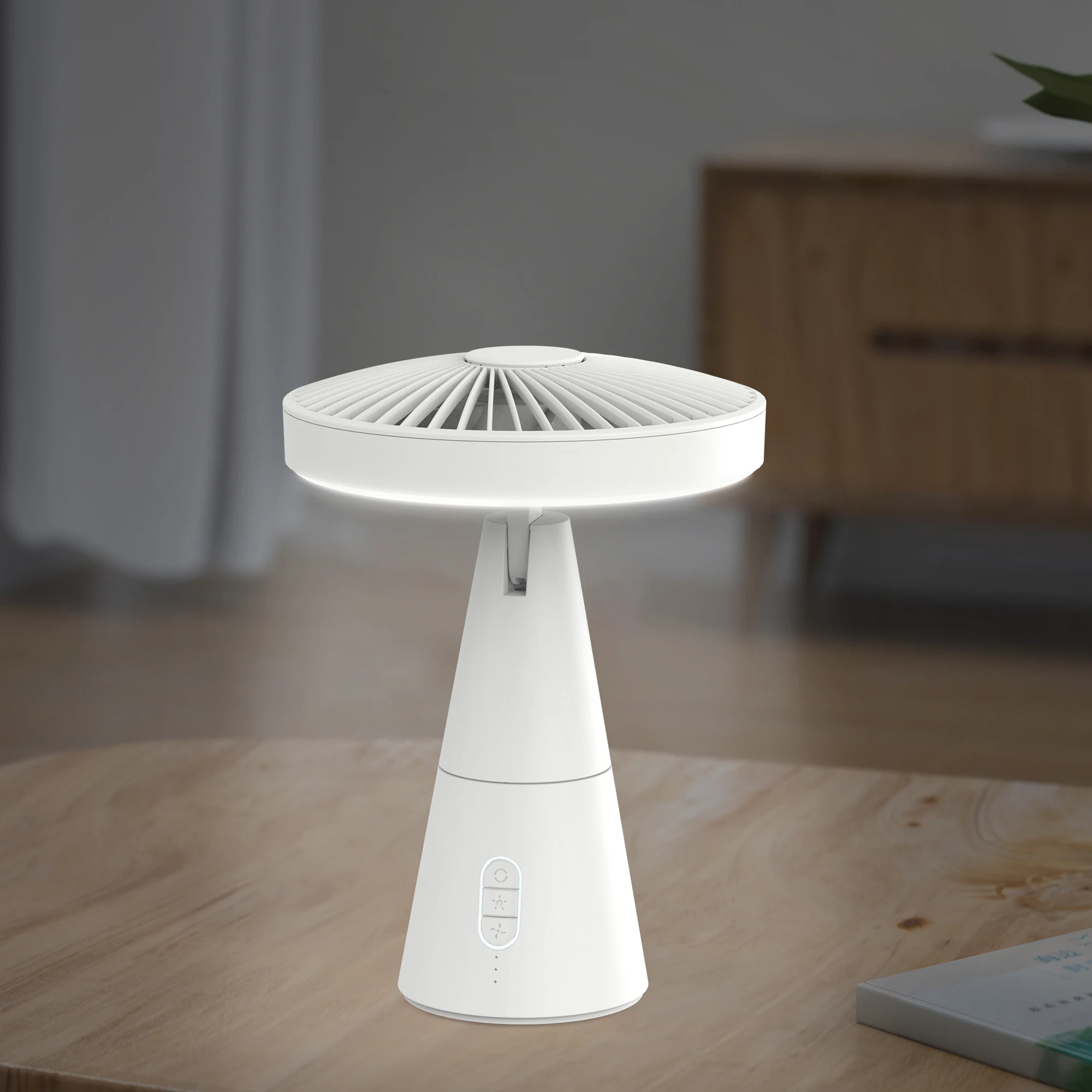 
Large Battery Capacity Mini USB Desk Fan, 3 Speed Personal Oscillating Small Desktop Table Quiet USB Rechargeable Fan 