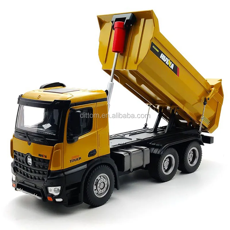 Full Metal HuiNa 1582 1/14 10ch Rc Dump Truck Large Alloy 6wheels Rc Engineer Tipper car