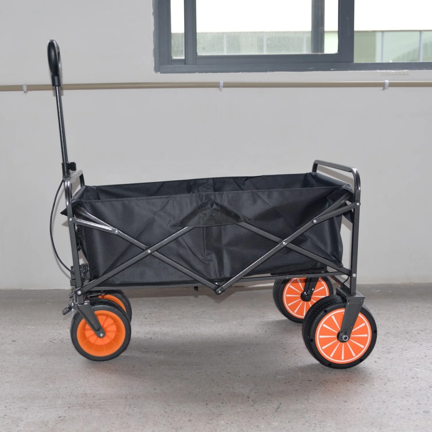 Rechargeable Electric Wagon Multi-functional Folding Outdoor Camping Cart Small Push Cart Outdoor Travel Parent Child Push Cart