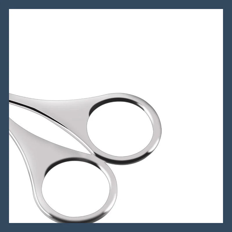 Rounded Tip Nose Hair Scissors For Beard Eyebrows Facial Dog Trimming Unisex Men And