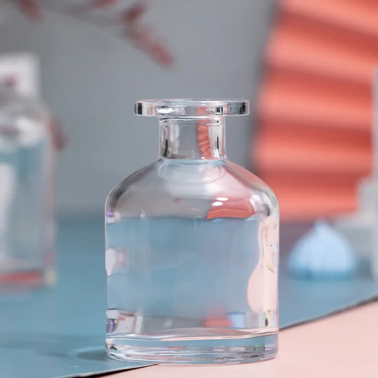 hot sale round 50 100 150 200ml Reed Diffuser Glass Bottle with cap