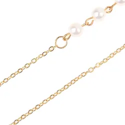 2022 Chic Fashion Reading Glasses Chain for Women Metal Sunglasses Cords Casual Pearl Beaded Eyeglass chain for glasses