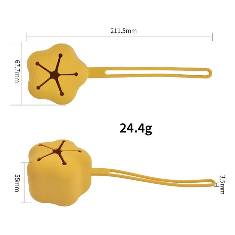 Custom Chew Teether Pacifier Holder Rubber Teether Baby Nipple Case Silicone Soother Clip Pacifier Bag