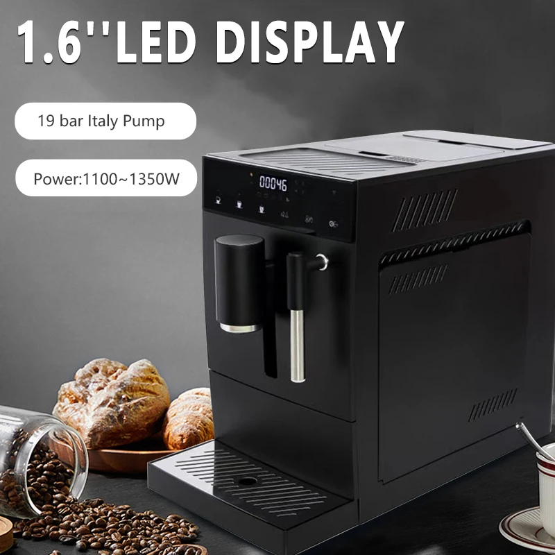 19 Bar Ulka Pump coffee maker Bean To Cup Ground Coffee Home Household Office Espresso Coffee Machine