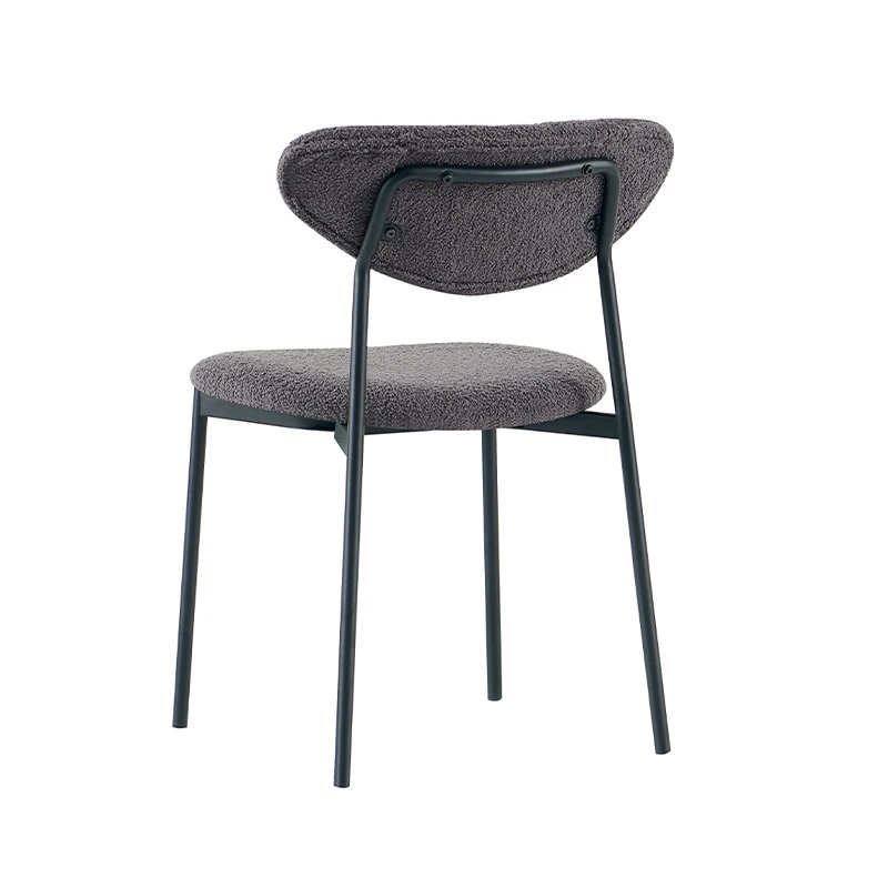 Dining Chair Foam Seat Chairs Bow Wrap Room Oak Lamb Wool Open Back Oval Slope Arm Six Table For Hotel Bok Black Wooden 6