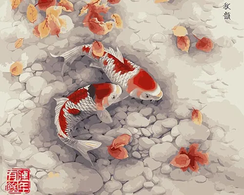 
Paint By Numbers For Adults Beginner To Advanced Number Painting Kit Lucky Fish 40x 50cm 