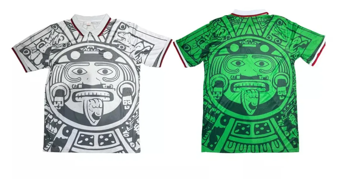 High quality 1998 Retro Mexico Green Soccer Jerseys Football Camisetas Man Shirt custom logo football Jersey