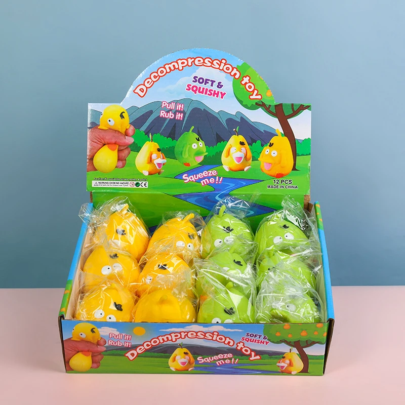 New Arrival Cute Duck Pear Stress Relief Toy Funny Squeezing Fidget Toys For Kids And Adults