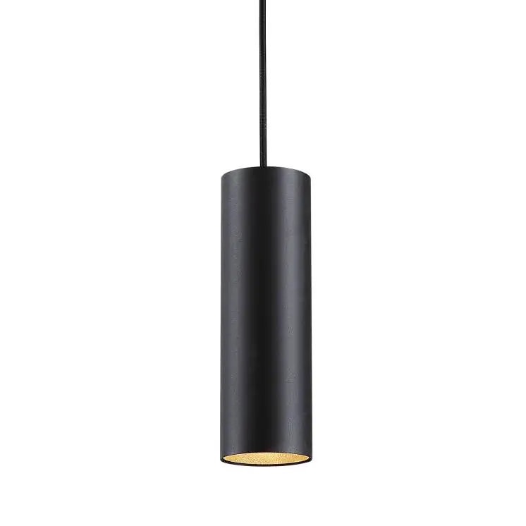 modern aluminium pendant lighting Minimalism Style D80x250mm COB 9W brushed gold Pendant Light
