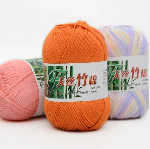 
OEM novelties bamboo crochet yarn made in China factory wholesale bamboo cotton mixed hand knitting yarn 