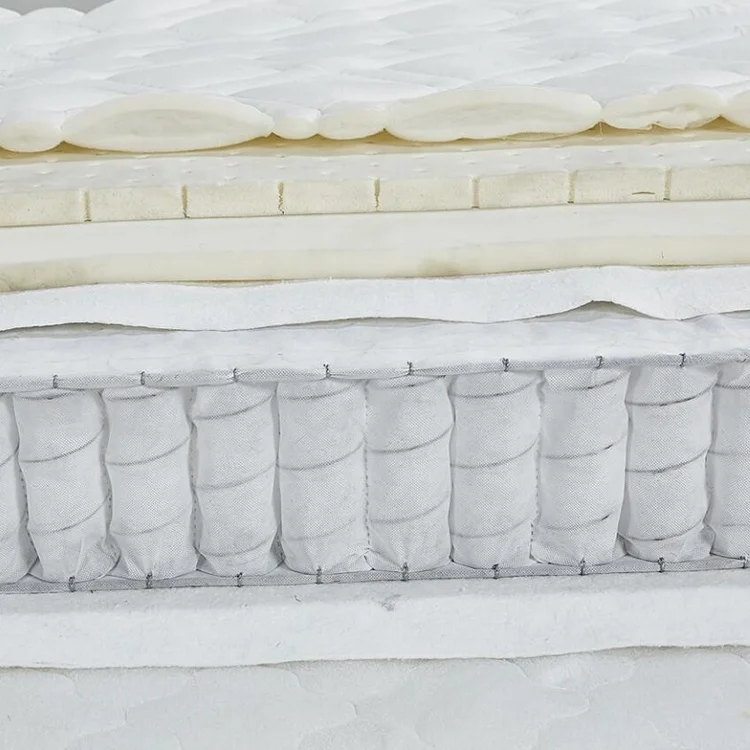 Double size pocket spring mattress bedroom furniture natural latex mattress for hotel