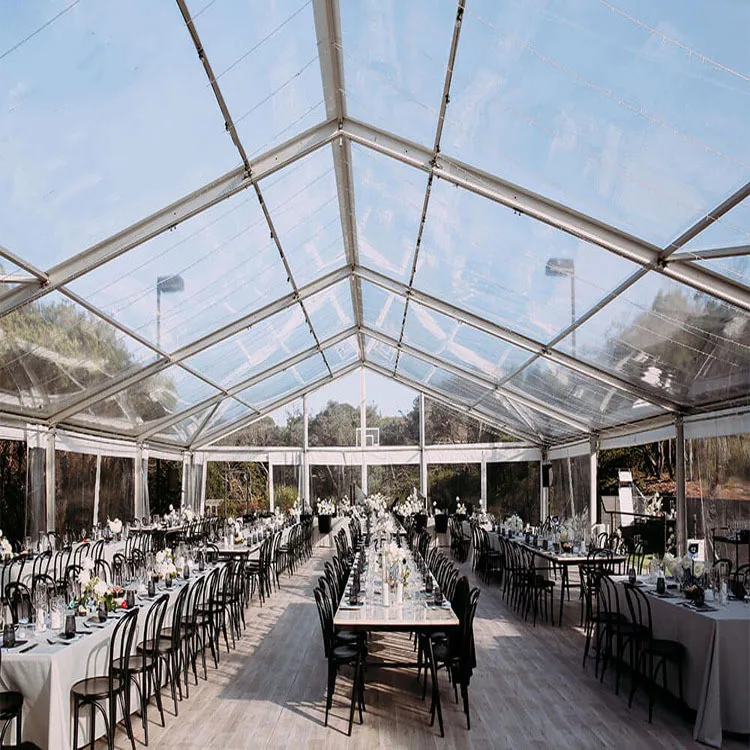 Acome Hot Sale Transparent  20 x 40m wedding clear Party Event Tent 500 People Wedding Heavy Duty Canopy Tent
