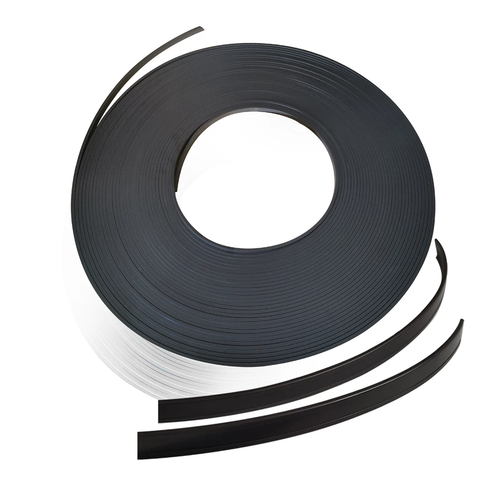 strong permanent magnetic bendable flexible rubber material roll tape strip cabinet fridge screen door refrigerator magnet