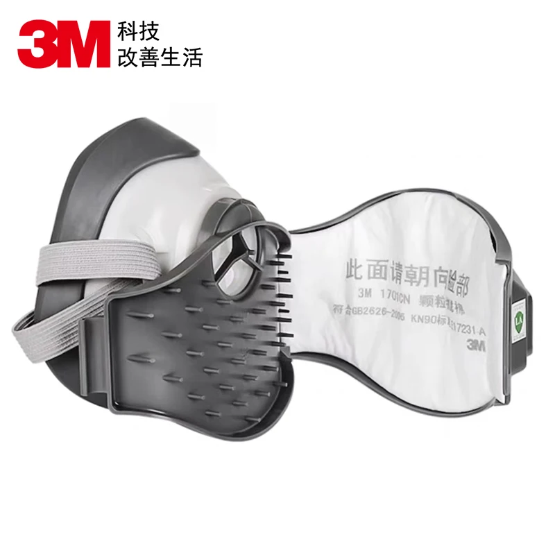 3M 1201 Half Face Gas Mask TPE Material Respiratory Breathing Mask Anti-gas Shockproof Mask for Men