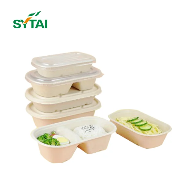 Disposable sugarcane bagasse plates for wedding birthday party package food fruit dish trays