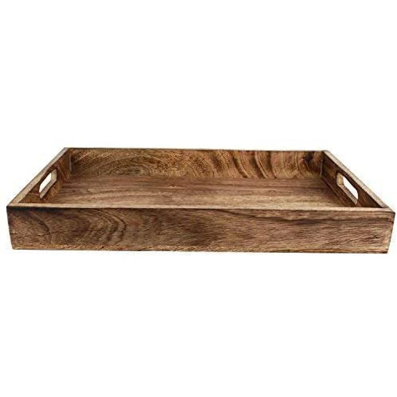 Nodic style food container   Solid wood meal box    Rectangular hotel wooden plate